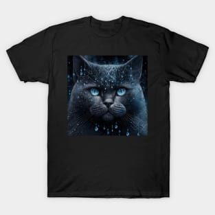 Gothic Black British Shorthair T-Shirt